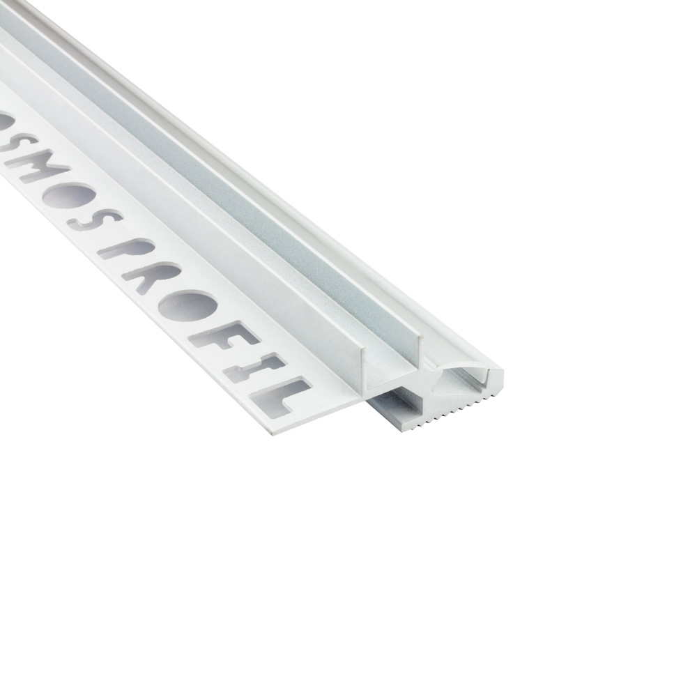T-40 20° LED Alu Fliesenprofil Treppenprofil Stufen 10mm weiss 2m opal
