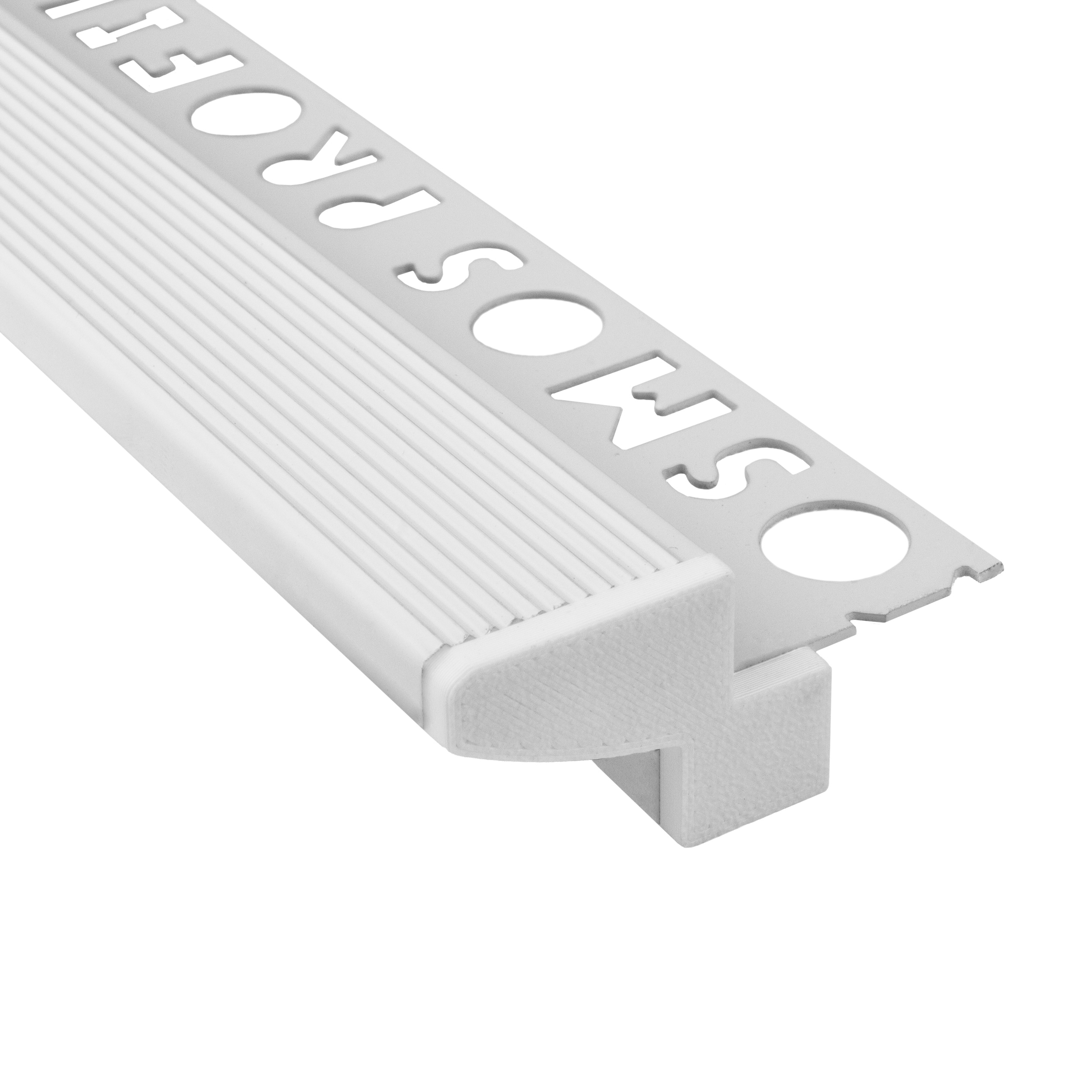 T-40 20° LED Alu Fliesenprofil Treppenprofil Stufen 10mm weiss
